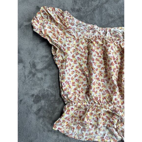 Reformation Lenny Top Carnation Ditsy Floral Square Neck Cinch Waist Blouse XS - Picture 7 of 13